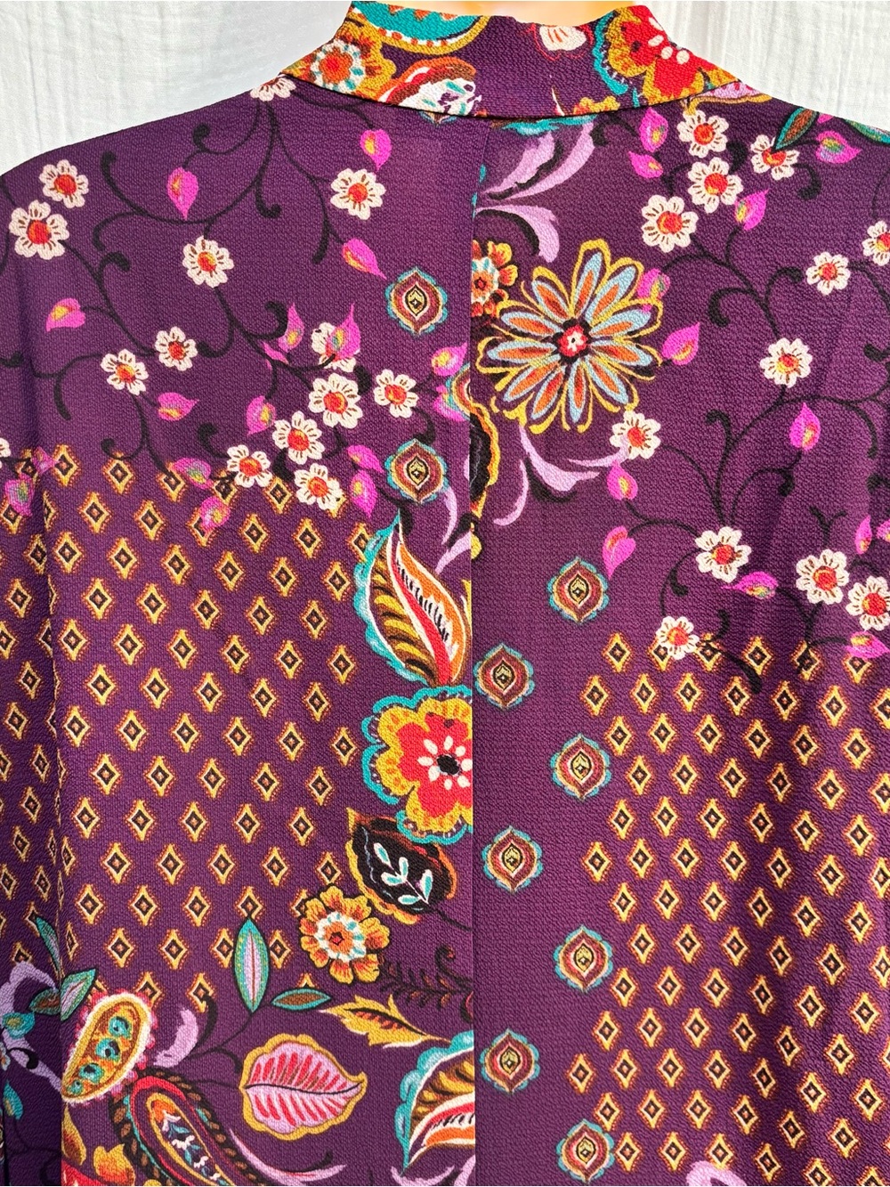 60s Throwback London Times Women's Tie Neck Bishop Sleeve Flounce Hem Dress. 8 - Picture 6 of 7